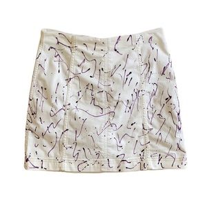 Free People Custom Paint Splatter Mini Skirt